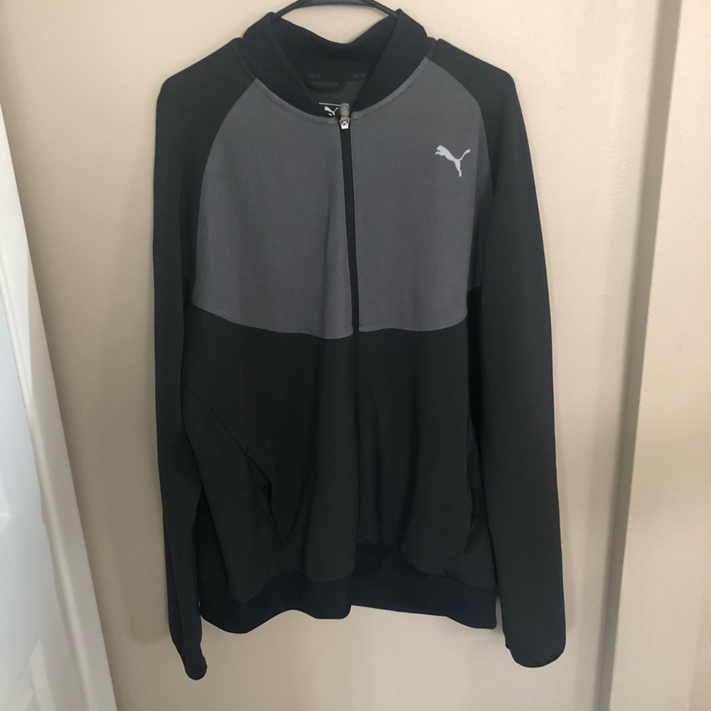Puma Gray Black Jacket Size